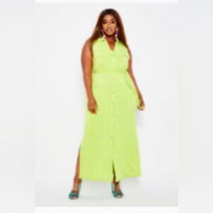 SLEEVELESS BUTTON DRESS